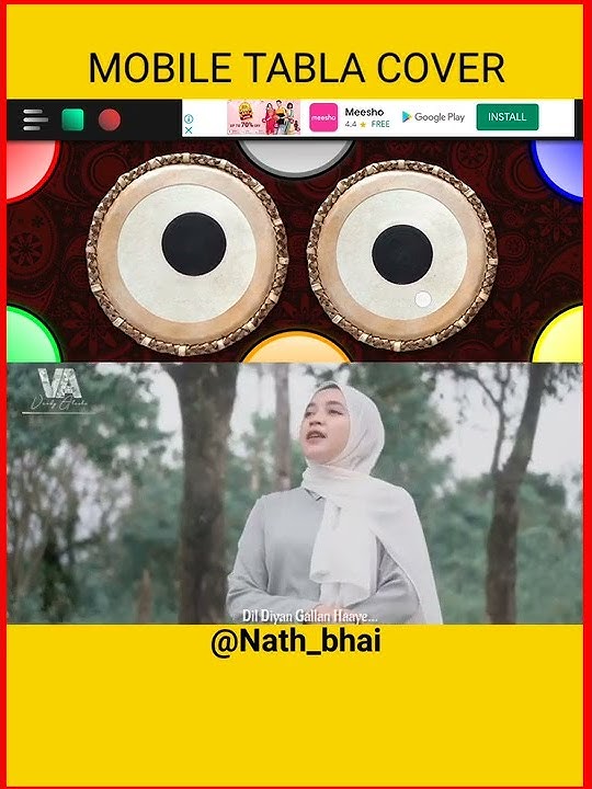 Dil Diyan Gallan // Mobile Tabla cover // Song Cover Audrey Bella #shorts