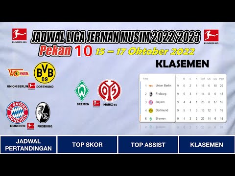 argatoto x asligacor - Jadwal Liga Jerman 2022 Terbaru Pekan ke 10 - Union Berlin vs Dortmund - Klasemen Bundesliga Jerman