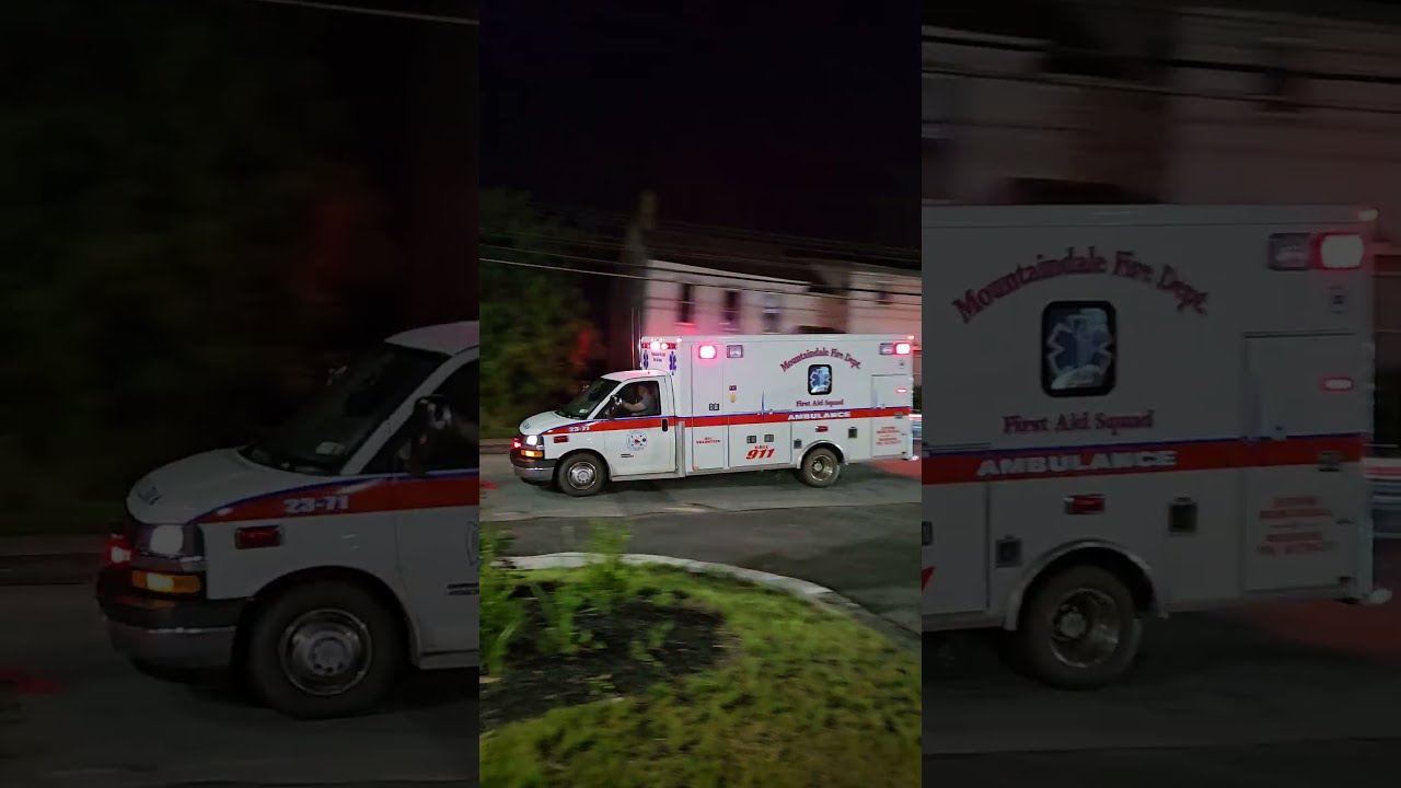 Mountaindale Fire Department Ambulance Responding On Lelov Street In Upstate New York