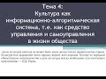 Величко М.В. 4 часть. Культура как информационно-алгоритмическая система. Тандем Поколений.