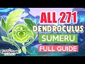 How to get all 271 dendroculus sumeru complete guide full tutorial  genshin impact