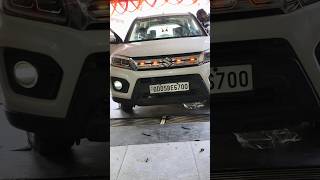BREZZA GREEL LIGHT INSTALL 🚘 #youtubeshorts #shortvio#automobil#trending #car #viralvideos