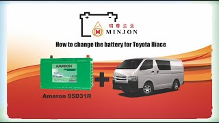 Installation Amaron size 95D31R for Toyotas Hiace 🚗
