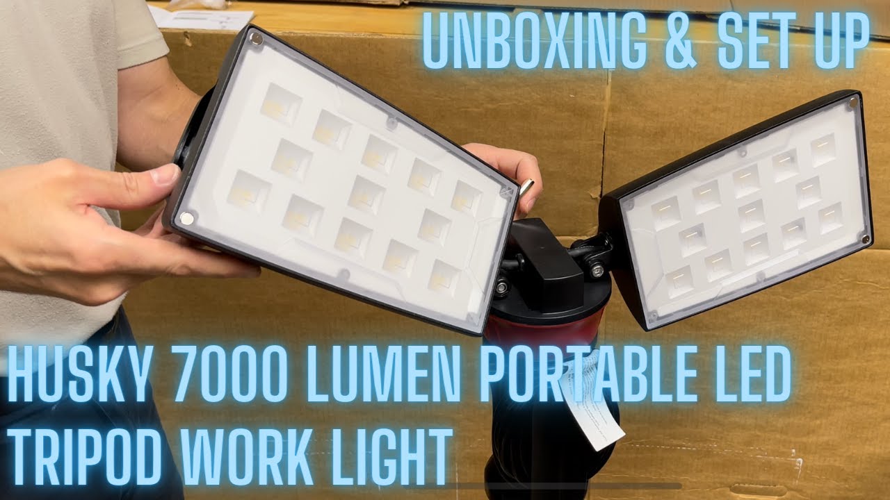 HART Multi-Directional LED 3-Head 7000 Lumen Work Light with Tripod,  Adjustable, 7000 Lumens