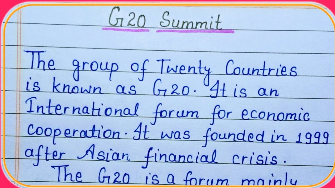 easy essay on g20 in english