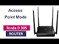 ضبط اعدادات الروتر   بوان داكسي Configuration RouterTenda d305 access point
