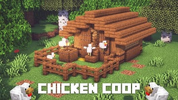 Minecraft Chicken Coop Build Tutorial (Automatic egg farm)