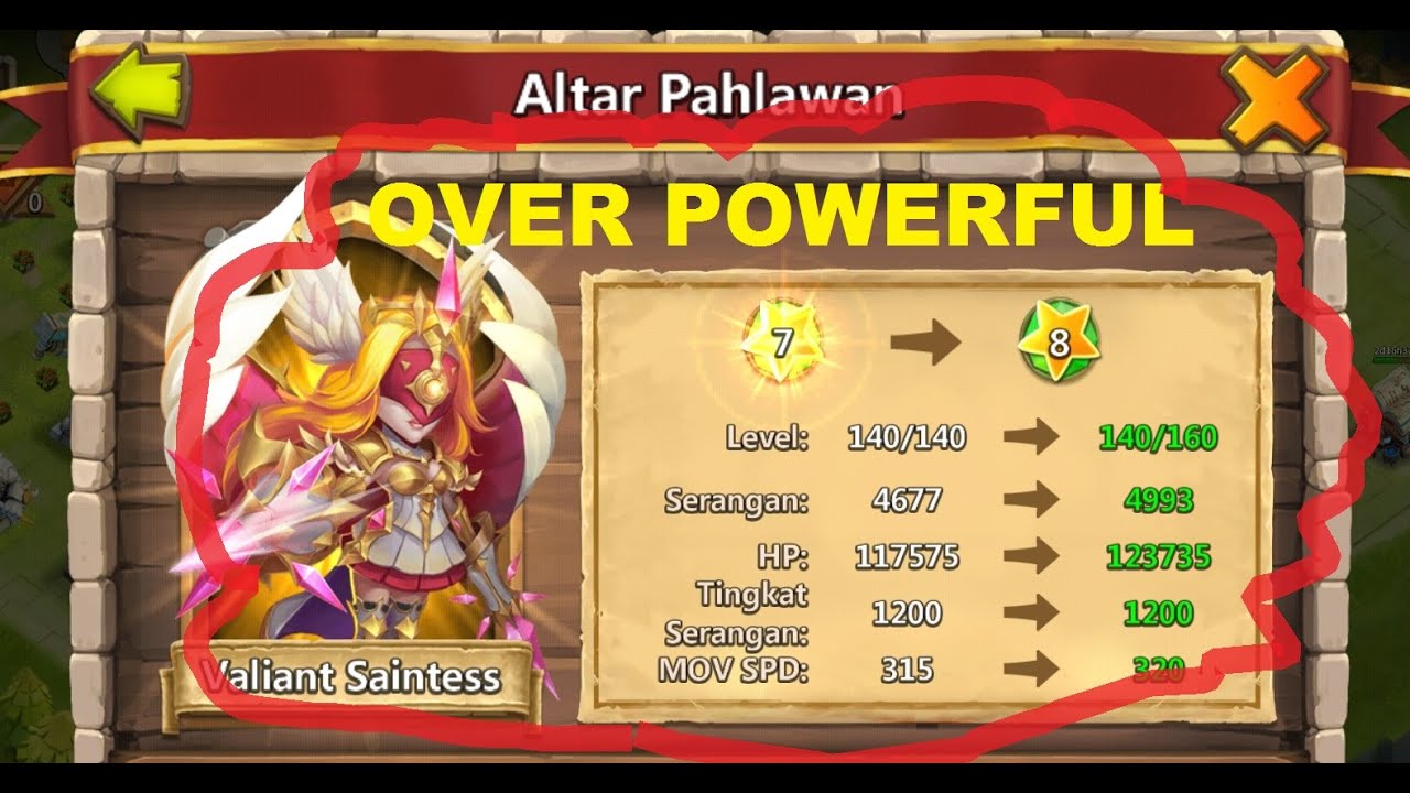 castle clash ( Power Valiant Saintess )