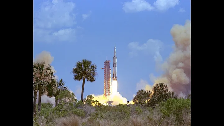 Apollo 16 Launch with Various Launch Pad Cameras
