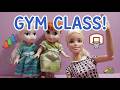 Elsia and Annia School Gym Class! Barbie - Frozen Elsa &amp; Anna Toddlers