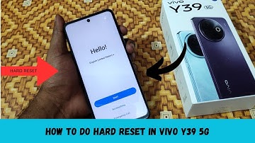 How to Hard Reset in VIVO  Y39 5g| How to Reset Vivo Y39 5g | Factory Reset Setting