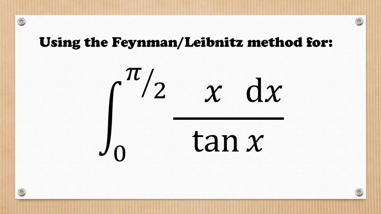 Feynman Leibnitz Integration Trick - YouTube