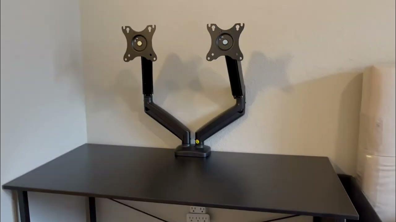 MOUNTUP Dual Monitor Stand for Desk, Adjustable Gas Spring Double