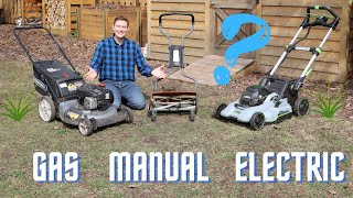 Should You Buy a Gas, Manual, or Electric Lawnmower
