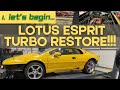 Lotus Esprit Turbo Restore, Revival, Recondition, Recovery, &amp; Refurbish.  (Sitting for 16 years!!!)