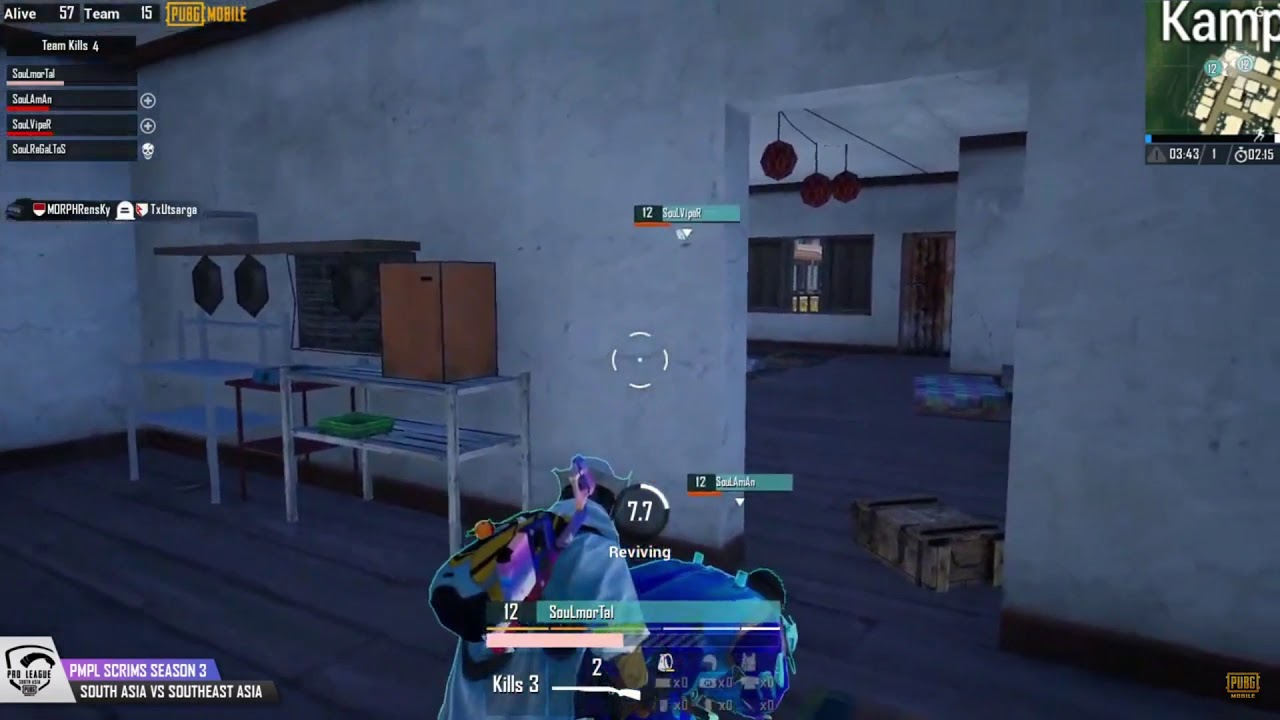 MORTAL 1v3 against INES in PUBG PMPL Scrims 2020