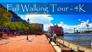 Savannah, GA - Complete Downtown Walking Tour -Tourist City- 4K