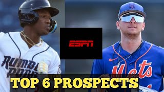 ESPN names 6 Mets players on their top prospects list