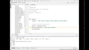 ITN 160 Analyzing Strings