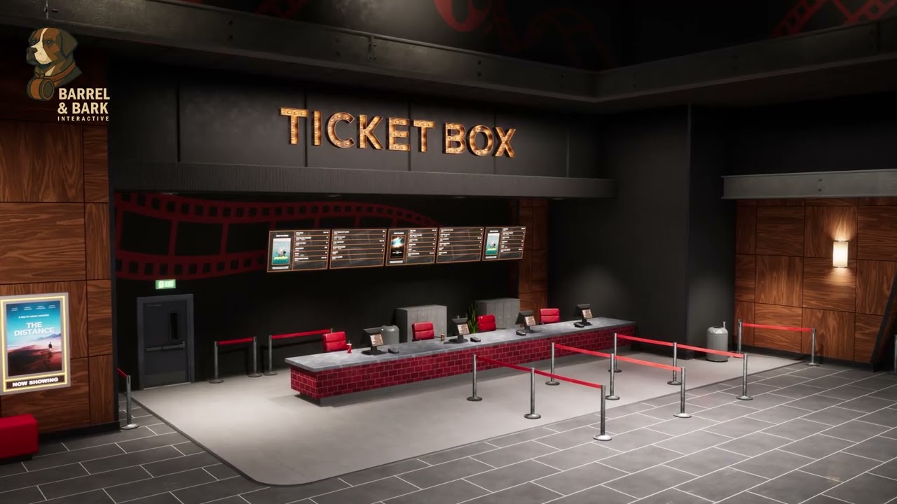 Movie Theatre Scene with Foyer, video preview 2