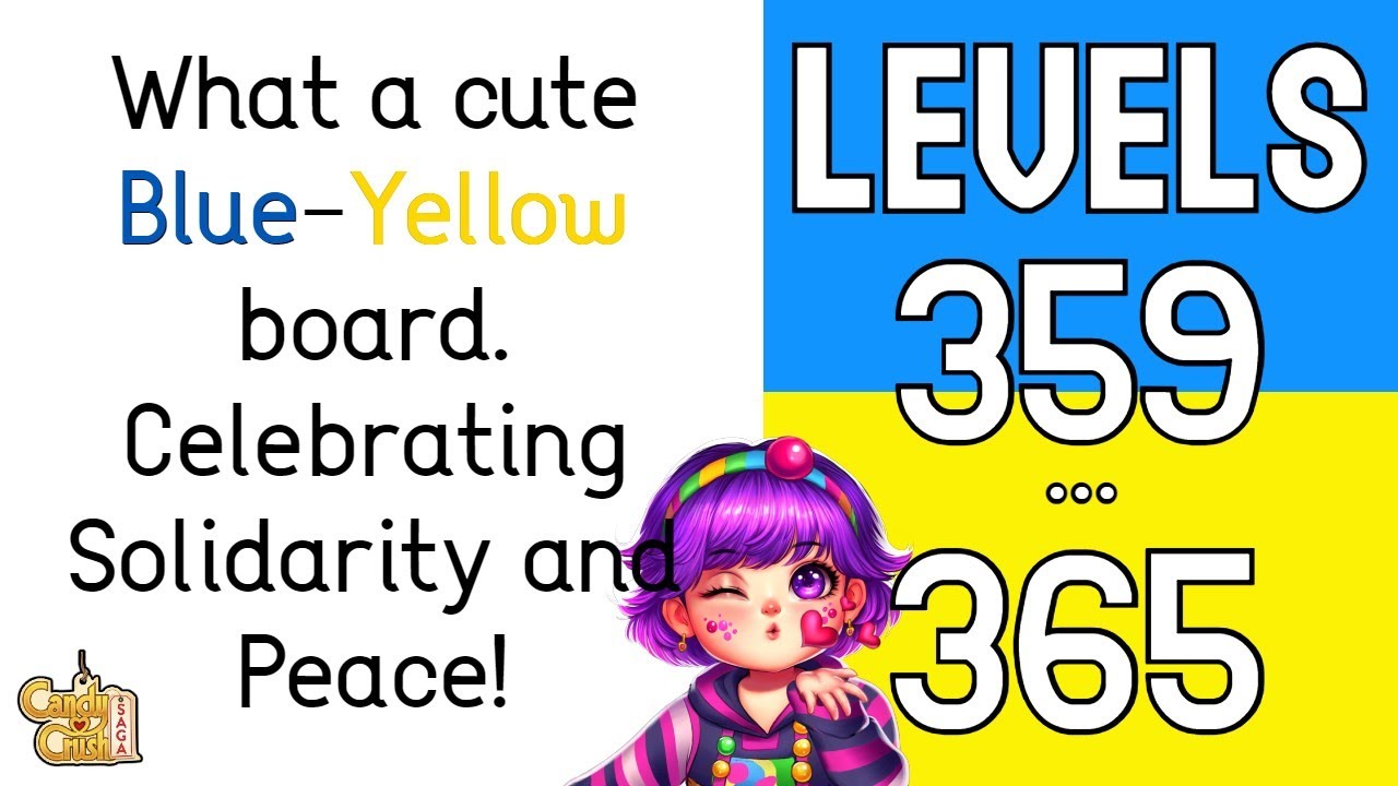 Level Two Cute What a Cute Two-Color Board 💛 💙 Solidarity & Peace | LEVELS 359-365 ...