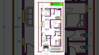 30X60 West facing 3BHK house plan with car parking #architecture # houseplan #house design