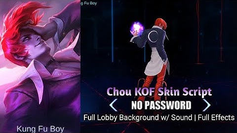 Chou KOF Skin Script | Iori Yagami | No Password | Mobile Legends