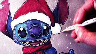 Drawing STITCH - MERRY CHRISTMAS
