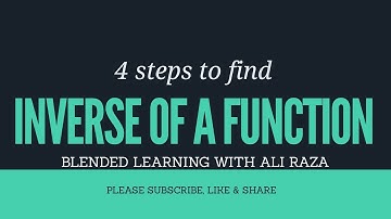 Inverse of a function #Math #9709 #4024 #A