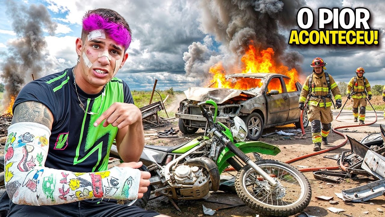 QUEBREI MEU BRAÇO ANDANDO DE MOTO nunca mais vou andar