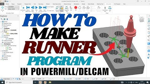 RUNNER PROGRAMMING IN POWERMILL/DELCAM #powermill #delcam @CADCAM_KANPUR