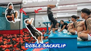 DOBLE BACKFLIP entrenamiento en camas elásticas 💪❤️