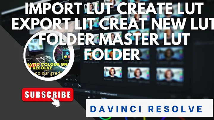 Davinci Resolve How to Install LUTs DaVinci Resolve Tutorial How To EXPORT IMPORT  LUTs Lookup Table