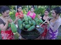 Papaya crispy cook recipe in my countryside - Amazing video