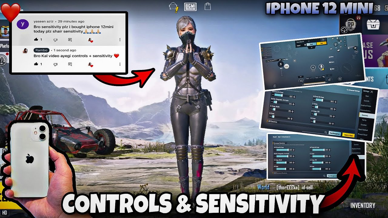 IPHONE 12 MINI 🔥 CONTROLS & SENSITIVITY | A14 BIONIC CHIP | 3 FINGER ...