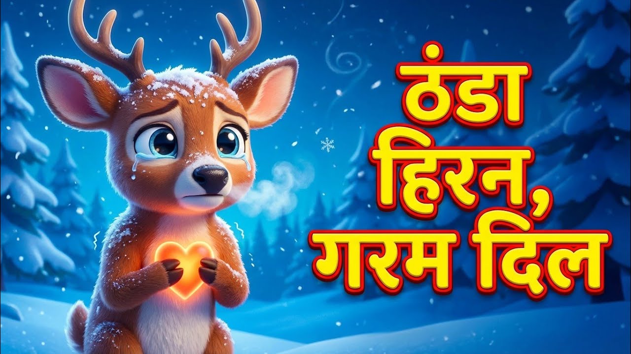 ठंडा हिरन, गरम दिल ❤️❄️ | Emotional Jungle Story | Hindi Moral Story