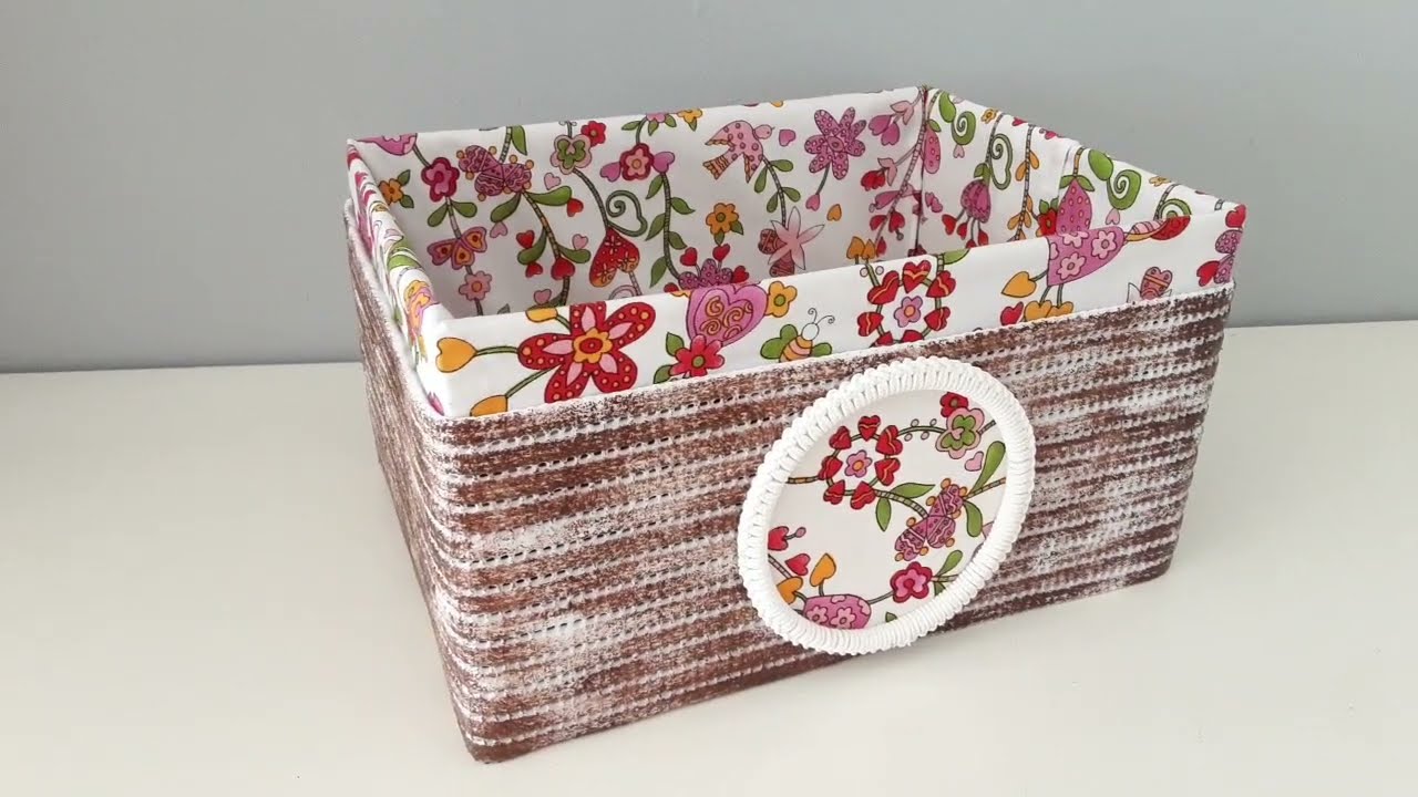 КОРЗИНА  из КОВРИКА  ПВХ  и картонной коробки