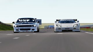 Koenigsegg CCGT vs STR Dodge Challenger TA2 at Palanga Circuit screenshot 5