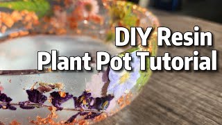 Resin Flower Planter DIY Design | Easy Spring Craft Ideas