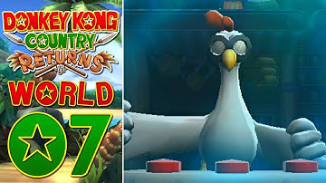 Donkey Kong Country Returns Wii (100%) - World 7 | Chicken and 