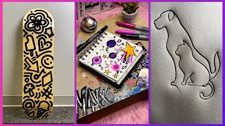 Satisfying Doodle Art Ideas for when you&#39;re bored 🖊️ 🎨✨