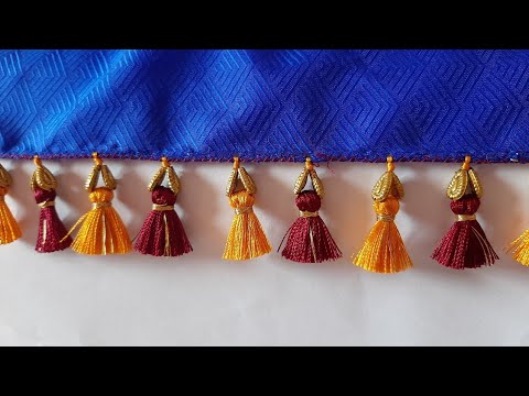 New beads saree Kuchu design// SAHANA for you// Silk Sarees kuchu 