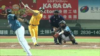 08/09 Lamigo vs 兄弟 八局下，陳子豪擊出內野安打，兄弟三比零領先