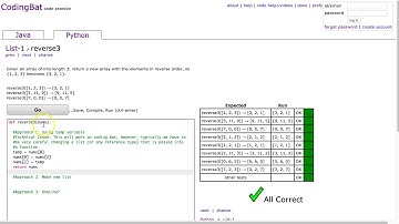 Codingbat - reverse3 (Python)