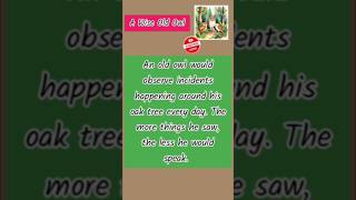 A Wise Old Owl | stories | moral story #shorts #viral #story #stories #youtube #newstory