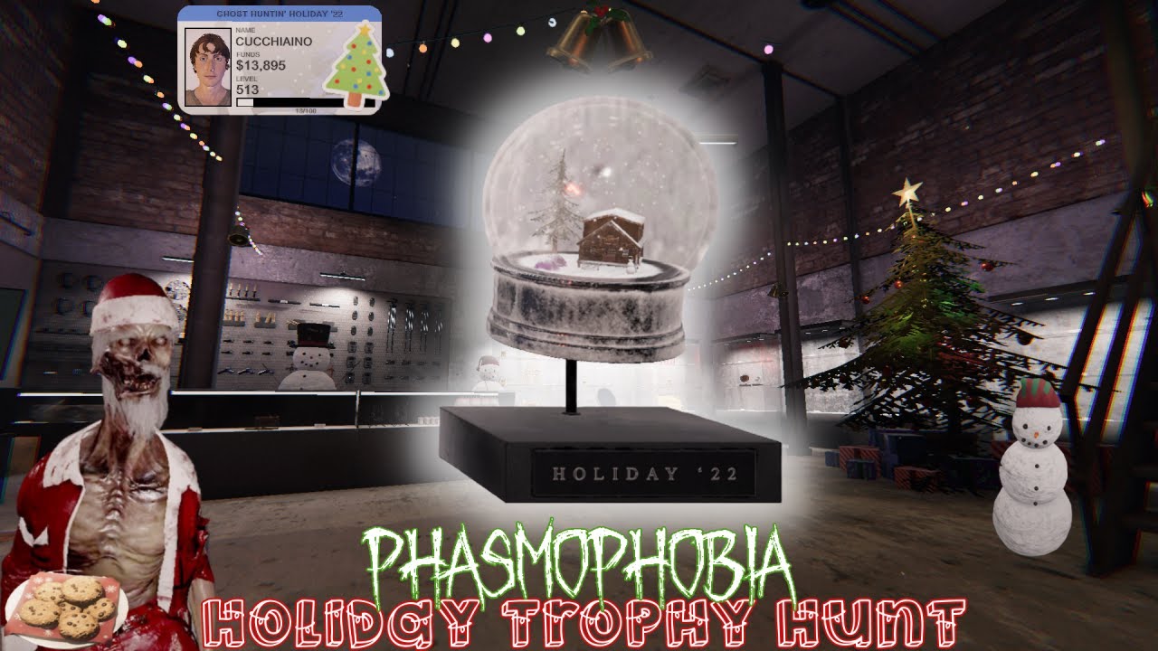 BEATING SANTA Phasmophobia Holiday '22 Trophy Hunt YouTube