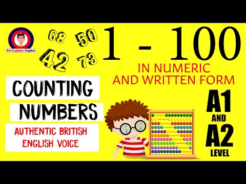Подсчет номеров от 1 до 100 на английском языке - Читать - Слушать - Учиться - Кардинальные номера