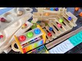 Marble Run Race ASMR☆6 Slope Course & Hape Wooden Big Rolling Ball