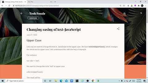 Changing casing of text-JavaScript