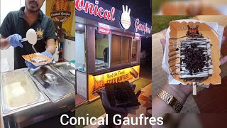 Conical Gaufres | Tripple Choclate Waffle | Budget Friendly Waffles